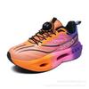 Winter velvet thickened cold-proof and warm large cotton shoes parent-child rotating buckle cushioning rebound sports running shoes
