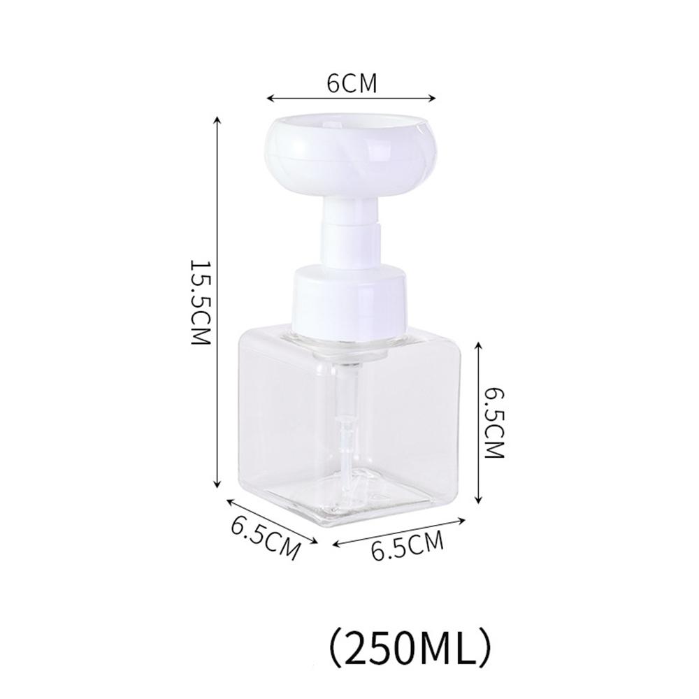 

Square Clear Foaming Bottle Liquid Soap Whipped Mousse Points Bottling Shampoo Lotion Shower Gel Foam Pump Bottles Dispenser