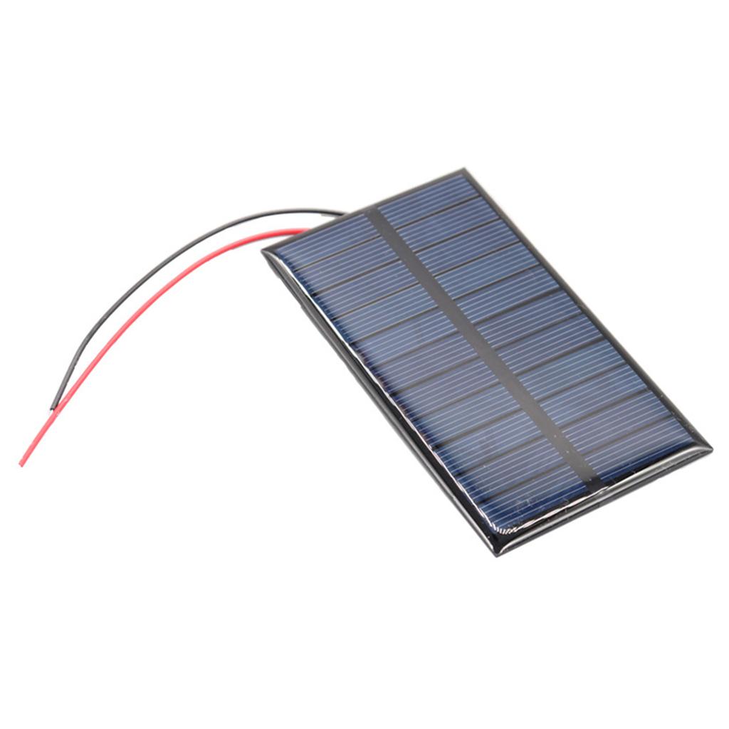 5V 120mA 0.8W Small Solar Plate Cell With Wire Polycrystalline Solar Cells Charging Panel Solar Cell Plate for Light