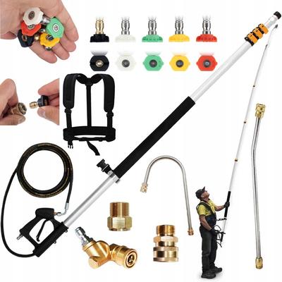 Basınçlı Yıkama Makinesi İçin Teleskopik Uzatma Çubuğu – Uzunluk 1,5m–6,3m | Basınç 4000 PSI | Başlıklar ve Bağlantı Kayışı Dahildir