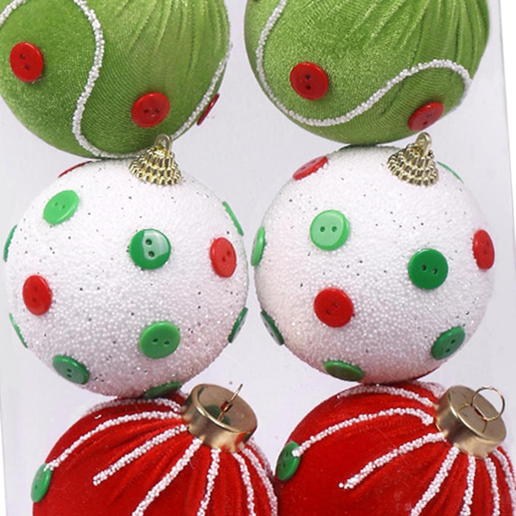 6 Pieces Christmas Hanging Decorations Decorative Baubles Charm Pendants for Indoor Yard
