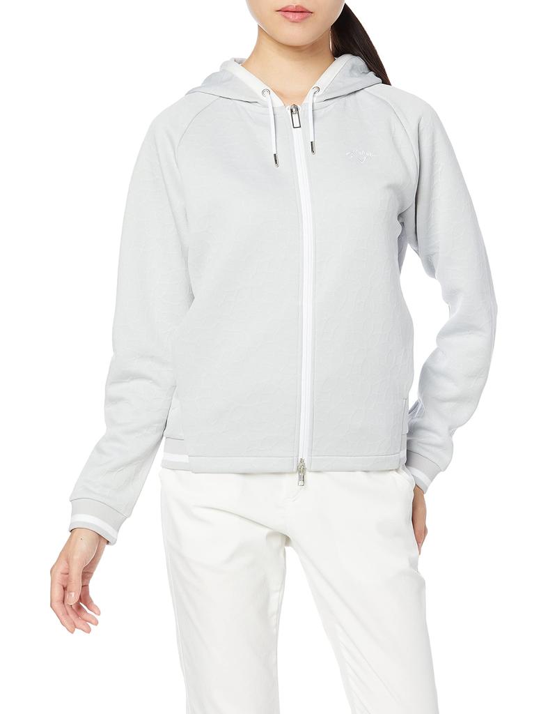 Callaway Hoodie Golf C21217201 S Women's Full-Zip (Quilted Jacquard) / / 1020_Gray