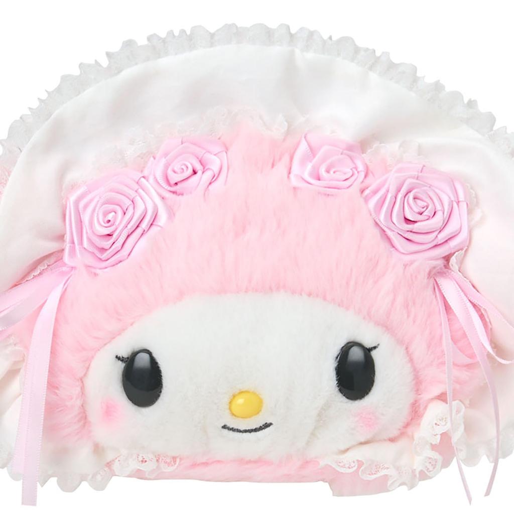 Sanrio Pouch My Ages 3 and 012122 Face-Shaped (White Frill) Melody, Up,