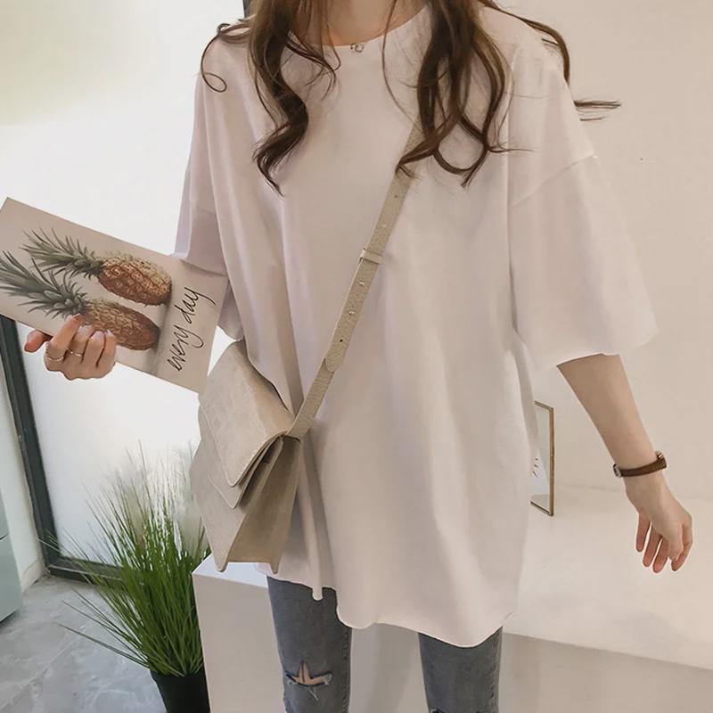 Sommer 2025 Candy Color Damen Lose Kurzarm T-Shirt im koreanischen Stil