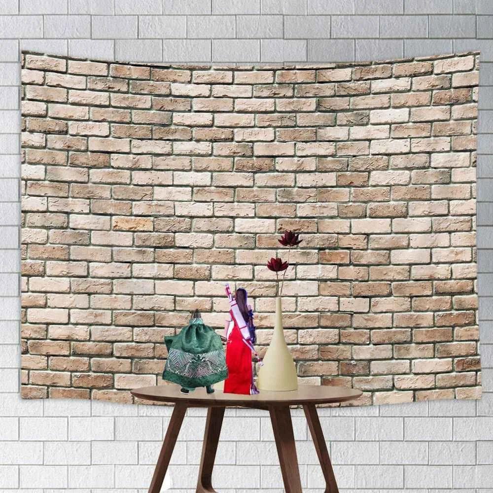 Brick wall tapestry for figurine 75x100
