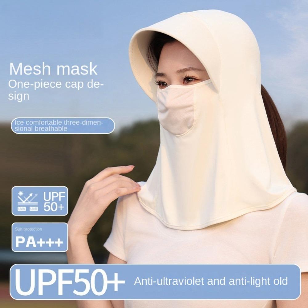 Dustproof Ice Silk Mask UV Protection UV Protection Veil Thin Sunscreen Face Cover  Riding
