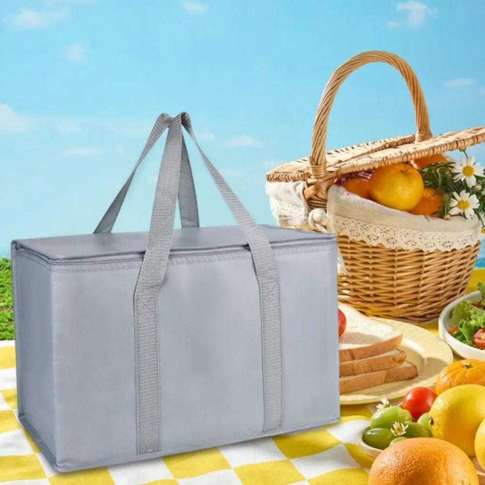 Tin Foil Food Delivery Bag Waterproof Insulated Thermal Cooler Bag Insulated Cooler Cool Bag  Food
