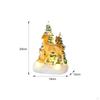 Christmas Illuminated Miniature Musical Ornament Resin Figurine Xmas Displays for Wedding, Home or