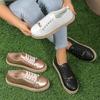 2025 solid color lace-up large size single shoes 2025 autumn new hemp rope light bottom supply women's fashion single shoes