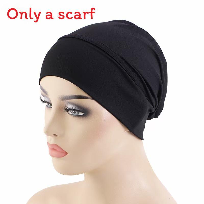 Стильная эластичная шапочка для волос для женщин с удобной посадкой чёрный
