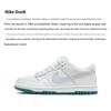 New Nike Dunk Low White Grey Teal GS FD9911-101