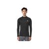 adidas Frío.Listo Jersey de Cuello Alto Sencillo Cómodo Manga Larga Camiseta Tops para Hombre Negro IW1388