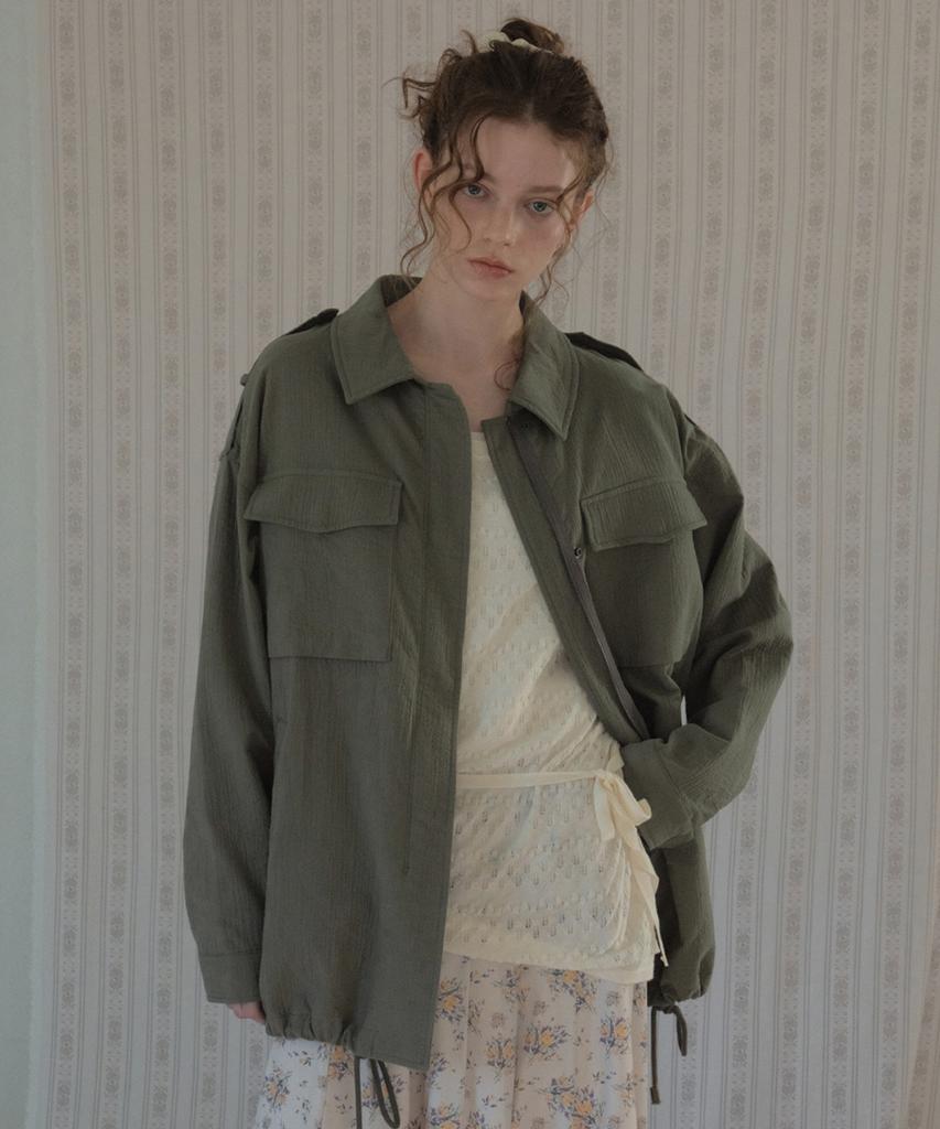 OURNOSTALGIA Rover Field Half Jacket_Khaki(O26Ot01)