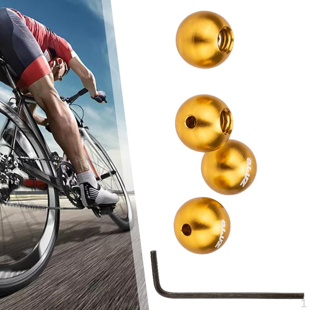 4 Cable End Set Aluminum Alloy Multi- Tips Outer Er Ball Hat s for Cycling Accessory