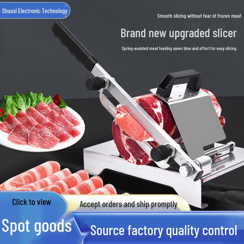 Stainless Steel Multifunctional Meat Slicer for Frozen Beef & Mutton