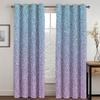 Rainbow Pink Gold Star Glitters Drips Print Children's Window Curtains for Girl Living Room Bedroom Decor 2 Pieces Free Shipping