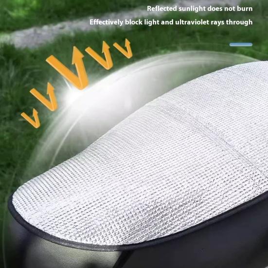 Universal Motorcycle Seat Cushion Sun Protection Aluminum Foil Sunshield Waterproof Heatproof Summer