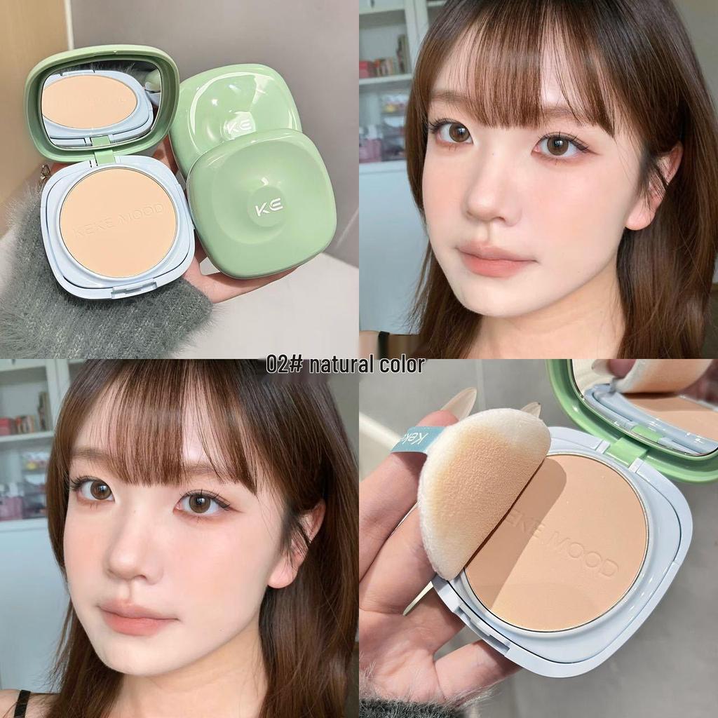 Keke Light-Sensitive Matte Loose Powder - Soft Gauze Pressed Powder Concealer & Contour for Women, Long-Lasting Fine Setting Powder Cake.