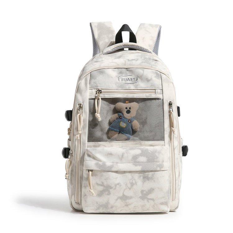 Schoolbag Lightweight School Bag Boys Camouflage Junior High School High School Students Large Capacity Backpack Women's Commuter Travel Computer