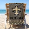 Custom Name Beach Towel Believe Saint Beach Towel, Soft Microfiber, Gift for Her/Him, Birthday, for Pool, Beach, Travel, Fan gifts