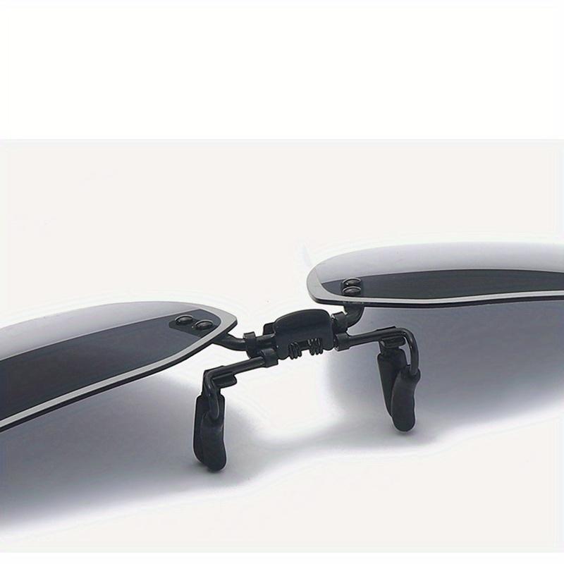 Non-polarized Men Driving Clip on Sunglasses Women Square Night Vision Yellow Glasses with Clips Unisex
