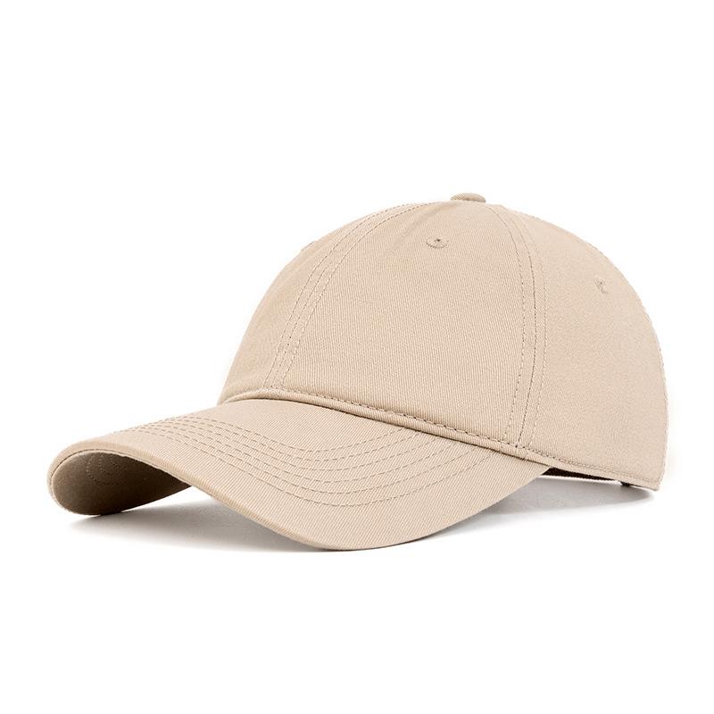 Outdoor Cotton Baseball Cap Men's Spring Summer Soft Top Big Head Cap Women Sunshade Cap