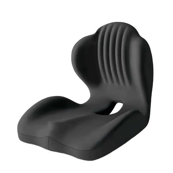 Ergonomic Seat Cushion Memory Foam with L-Shaped Design Hollow Air Circulation Lumbar Support Non-Slip Office Chair Cushion