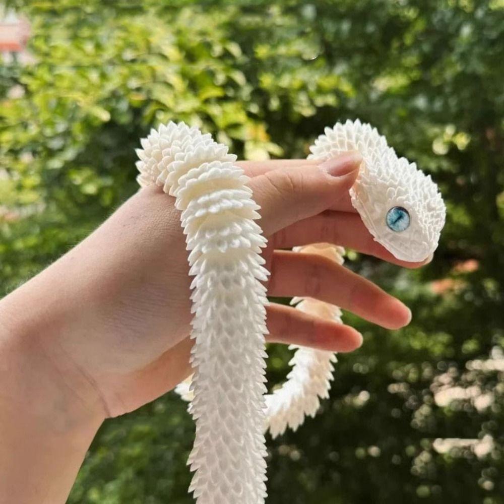 Multicolor 3D Printed Snake 30/45cm 3D Printing Model Kids Gift Animal Simulation Model Home Decor