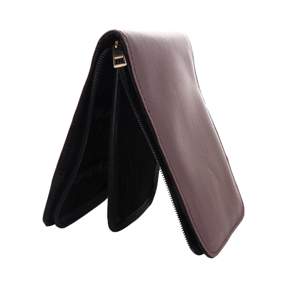 12 Pens Black Brown Brown Pen Container Bag Pens Zipper Case Roller Pen Holder Fountain Pen Case