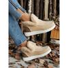 Fashion Women's Cotton Shoes Large Size Plus Fleece Thickened Rough Edge Warm Flat Cotton Shoes Women  Autumn and Winter New Snow Boots