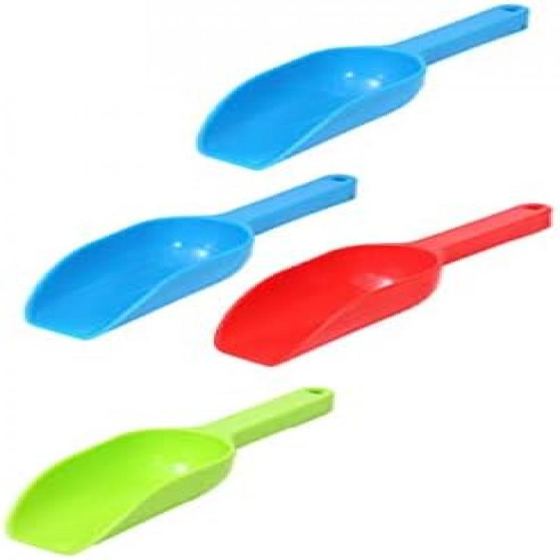 HEALSOPTHY Kids Snow Shovel 4-Pack Plastic Flat Head Shovels for Children Toy Beach Garden Snow Play Tools
