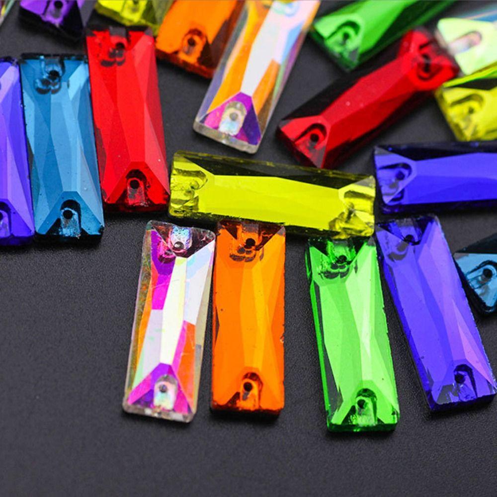 Sew on Rectangular AB Crystal DIY Irregular Diamond  Wedding Dress Shoes Bags Clothes Accessories