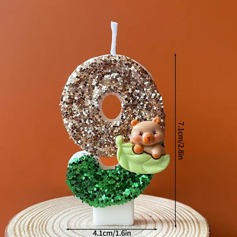 

Свеча на день рождения Капибара 0-9 Цифровые свечи Капибара Украшение для торта на день рождения Топпер для торта Детский душ Юбилейный день Декор для торта