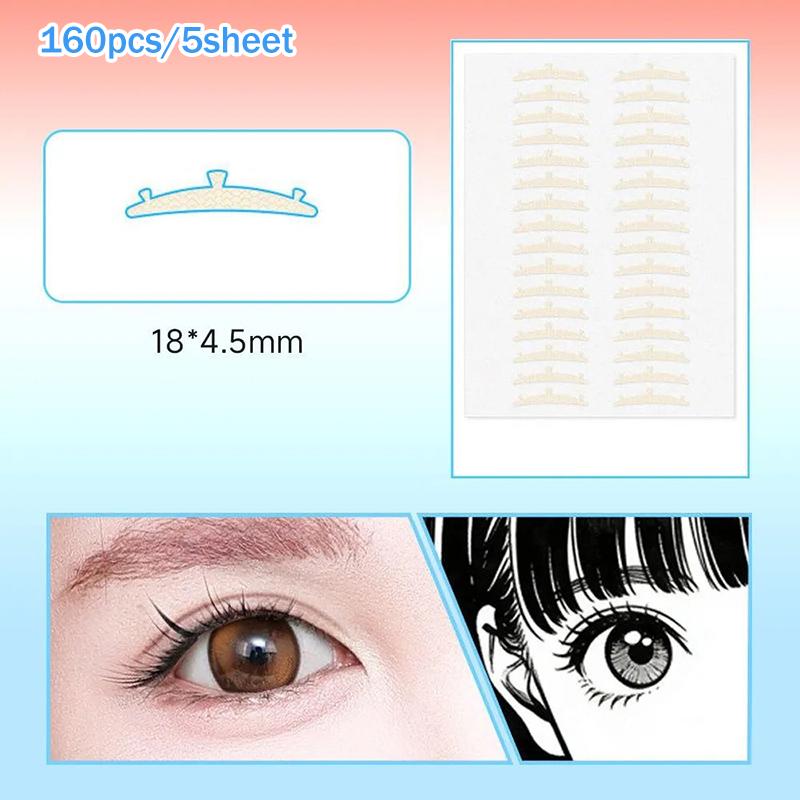 

Double Eyelid Tape Sticker With Auxiliary Tool Invisible Fold Eyelid Paste Clear Beige Stripe Self-Adhesive Natural Eye Makeup Dog 5PCS