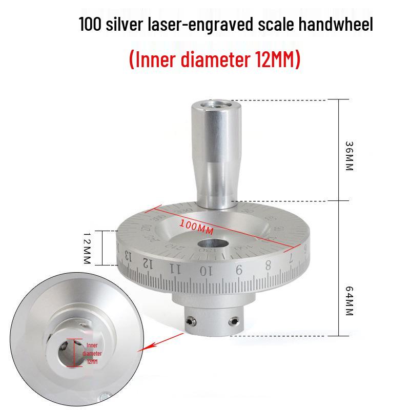 Metal Laser Scale Manual Slide Table Tool with Angle Handle Handwheel