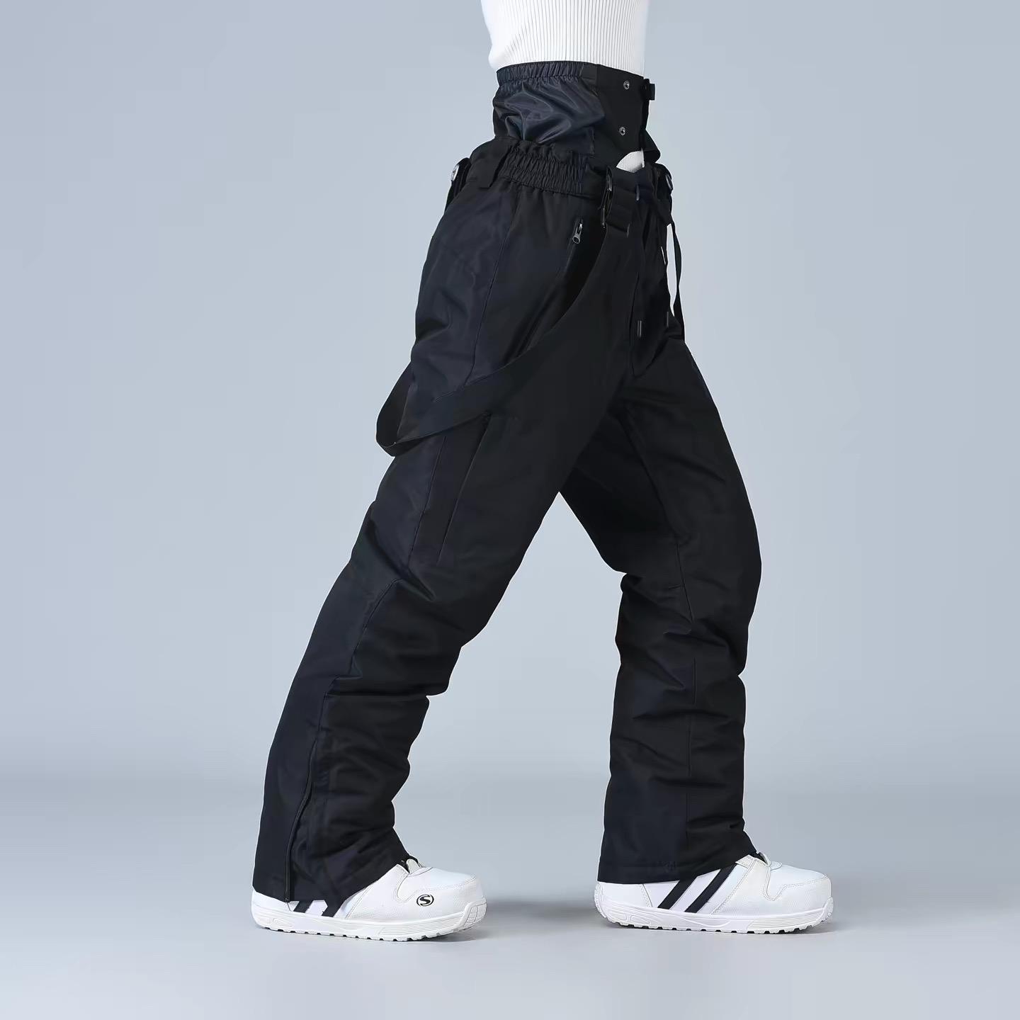

Techwear Style Wearproof Windproof Waterproof Breathable Ski Pants Overalls Man Woman Winter Thicken Warm Snowboarding Trousers S