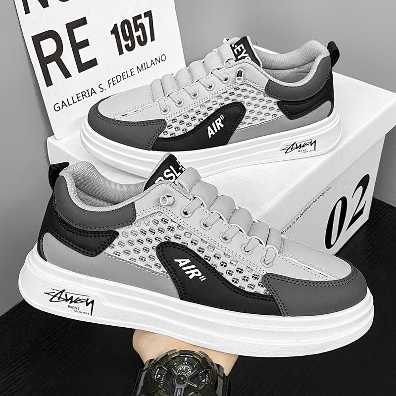 Men's Flat Casual Sneakers Trendy Thick Sole Shoes Comfortable Vulcanized Mens Tennis Shoes Zapatillas De Deporte