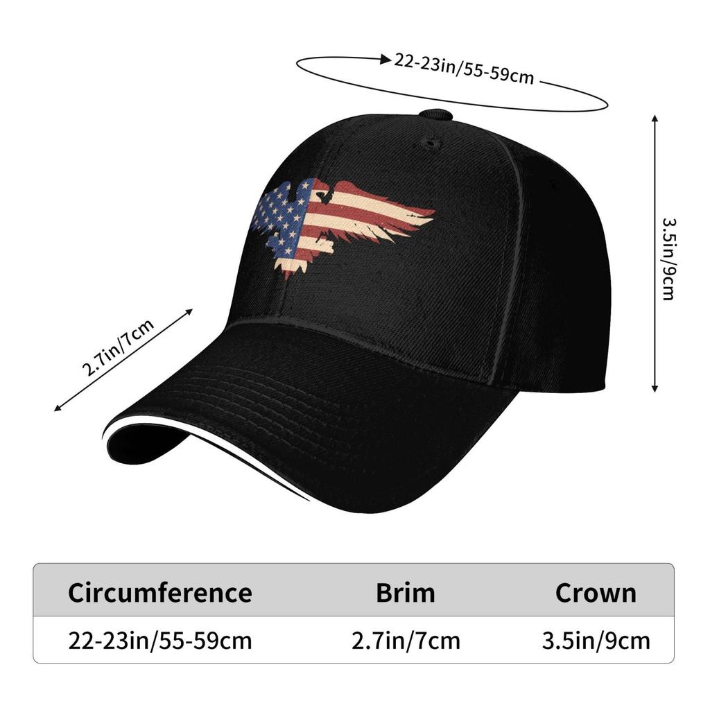 Print Baseball Caps Unisex Adjustable Sandwich Hat Vintage Outdoor Summer Travel Sun Snapback Cap