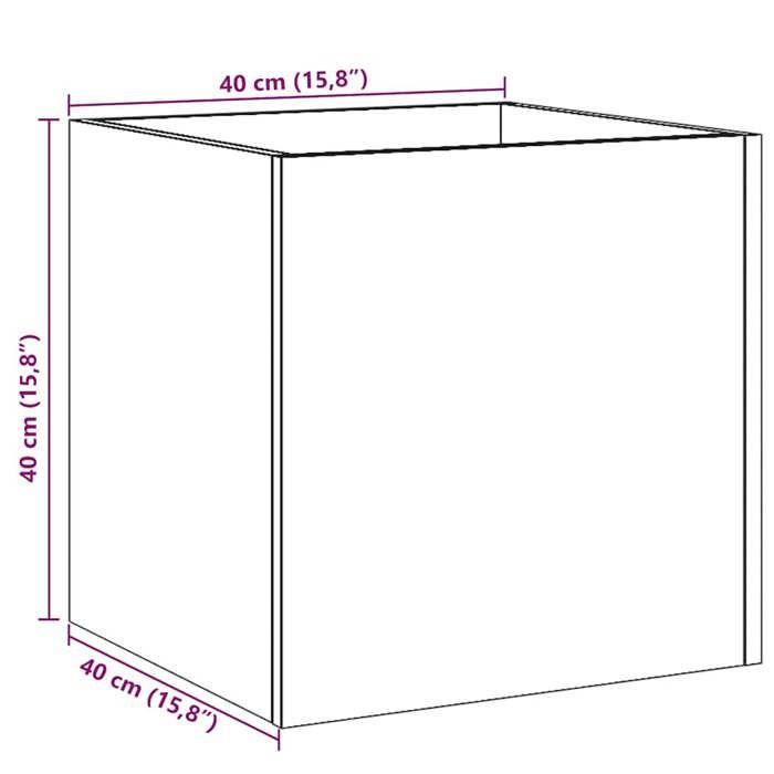 VidaXL Planter Old Wood 40x40x40 Cm Engineered Wood, Planter, Indoor Planter,, Flower Pot, Planter 857027