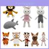 Colección de Muñecas de Peluche Amigurumi Tejidas a Mano Adorables Personajes Animales En Suave Algodón PP
