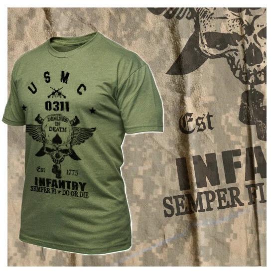 

Infantry T-Shirt Grunt War Veteran Size Small to 2XL Cotton new Tee 3XL