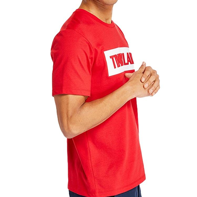 Men's Timberland Logo Printing Casual Short Sleeve Red A2A9W-P92