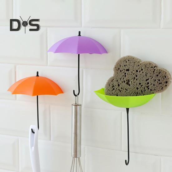 Wandhaken für Regenschirme, Geldbörsen und Schlüssel, einfache Installation, mehrfarbig, vielseitig, selbstklebend, 3D, dekorative Haken zum Aufhängen