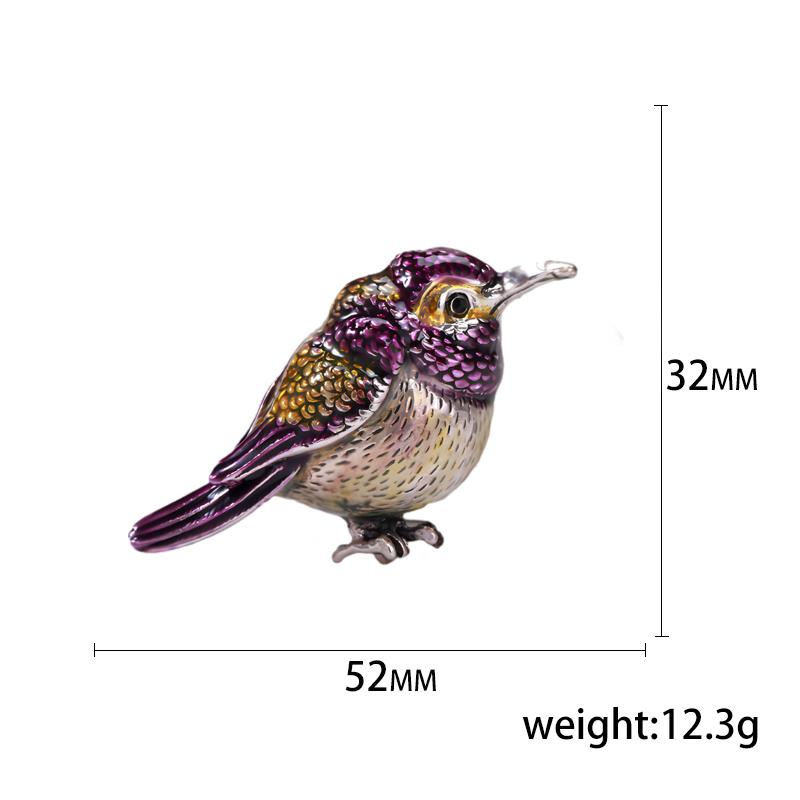 Enamel Bird Brooch for Women Unisex Rhinestone Swallow Pin Sparrow Badge Banquet Party Backpack Gifts Jewelry Accessories