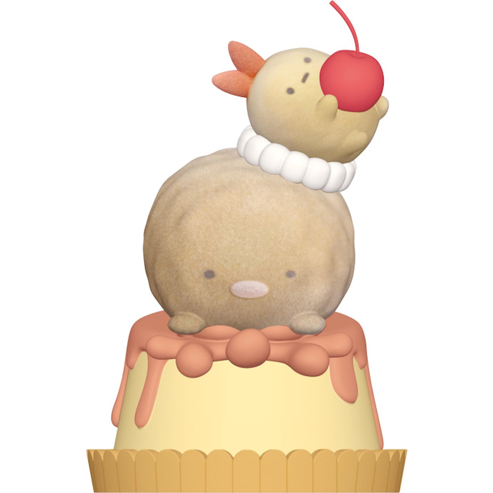 Sumikkogurashi Petit Petit Sumikko Mascot Tonkatsu Fried Shrimp Tail AB36603 H55 x W35 x D45mm San-X  Sumikkogurashi Collection  & (Pudding)