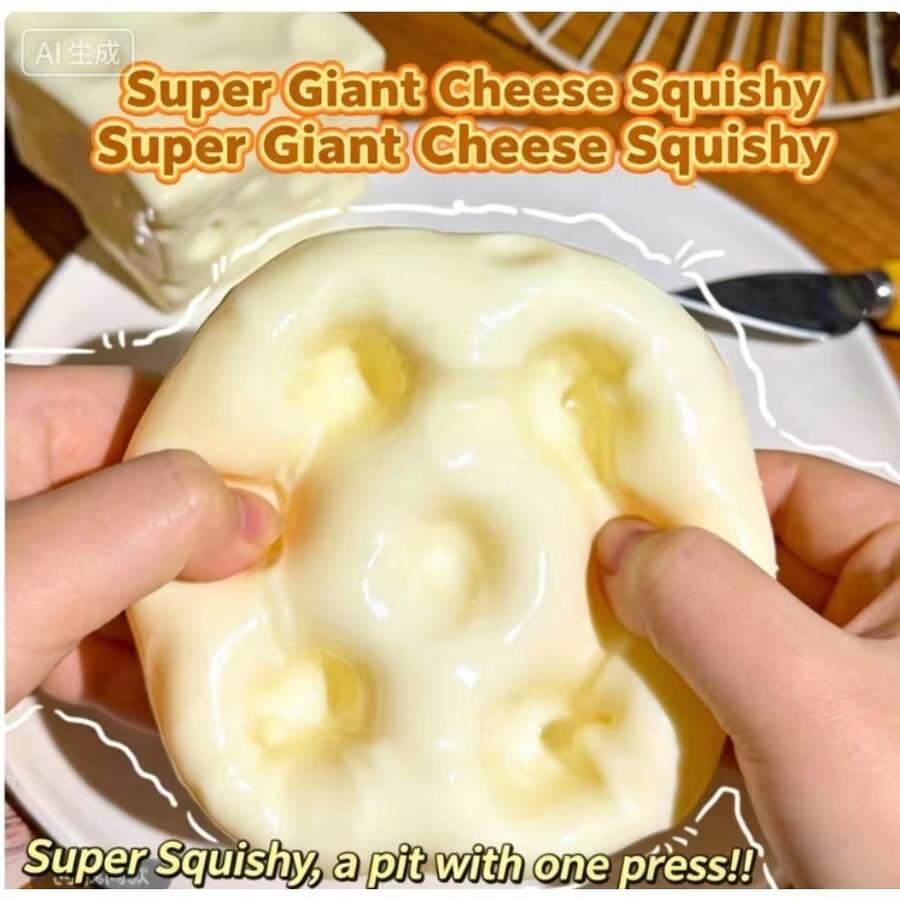 Handmade Cheese Cream Squishy Ball Vaseline Filler Slow Rebound Soft Squeeze Toy Stress Relief Dairy Food Sensory Fidget Gift For Kids And Adults