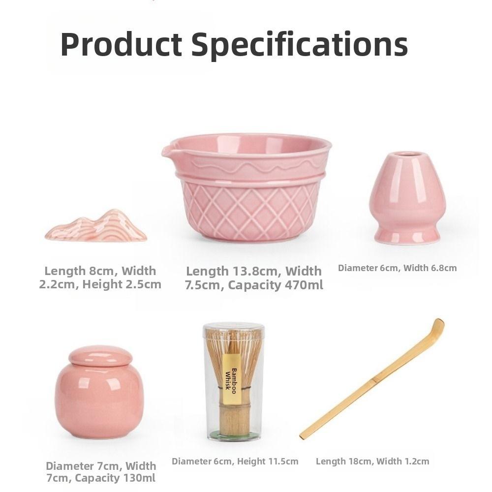 2/5/8PCS Gradient Color Matcha Bowl Ice Cream Matcha Making Kit New Japanese Tea Set Tea Lovers