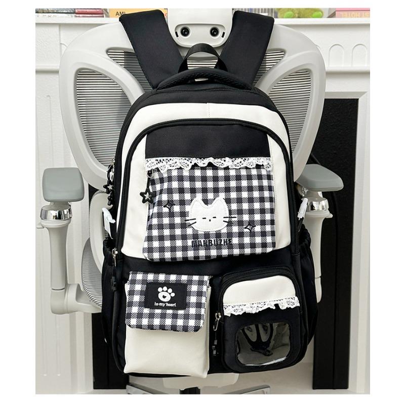 Korean college style cute backpack girl sweet niche dopamine student class schoolbag light backpack