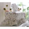 Rose Flower Home Living Rectangle Premium Cotton Tissue Box Cover with Lace, Well-Stitched House Decoration Refill Holder, Facial Paper Dispenser for
