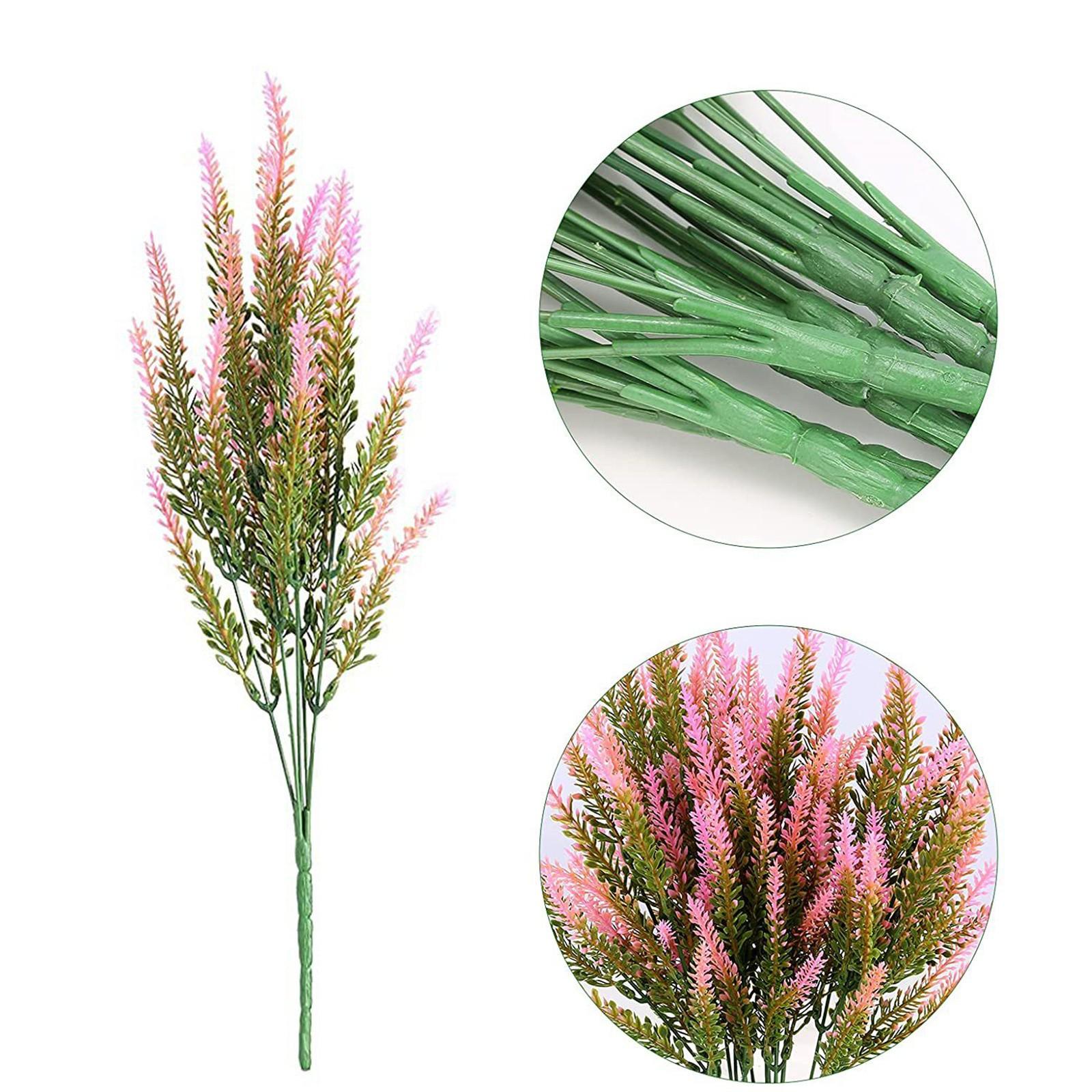 

Artificial Lavender Flower Vibrant Purple Faux Floral Stem Indoor Outdoor Home Garden Decor Festive Wedding Floral Accessory One Size розовый